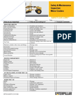 Safety & Maintenance Checklist - Motor Graders