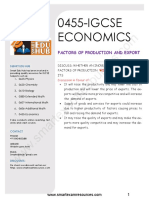 IGCSE-Economics-Countrys Factor of Production and Export