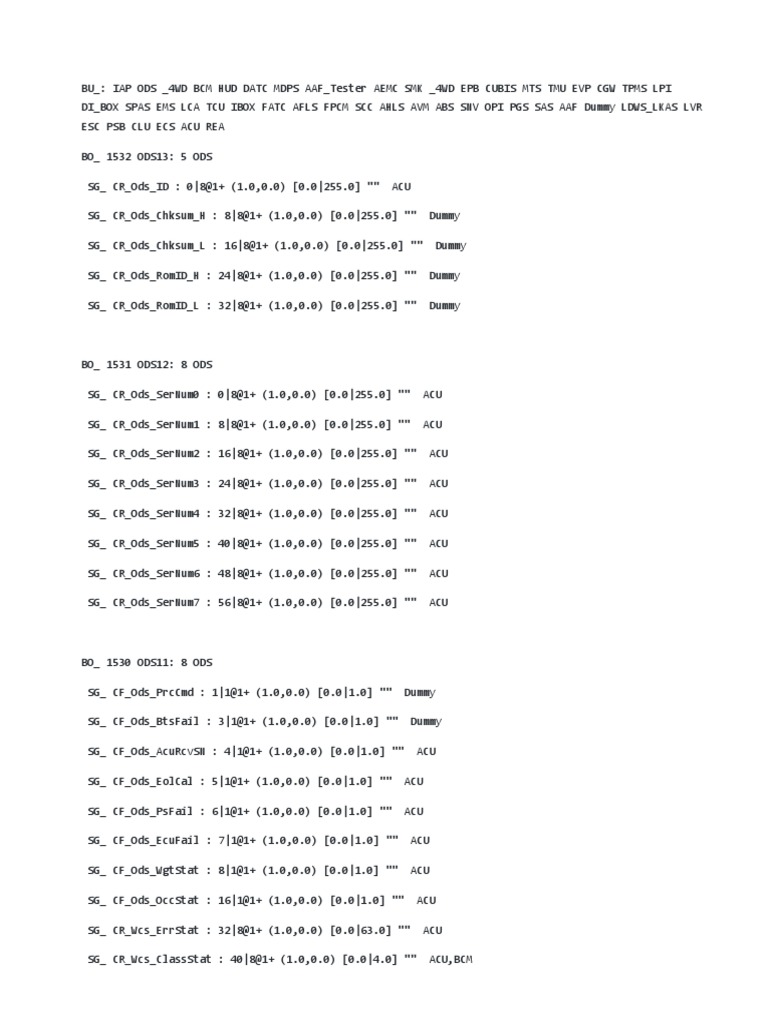Hyundai DBC File Format Overview | PDF | Teaching Methods & Materials ...