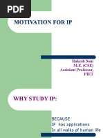 Motivation For Ip: Rakesh Soni M.E. (CSE) Assistant Professor, Piet