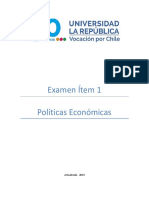 Examen Ítem 1 Políticas Económicas