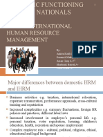 Topic: International Human Resource Management