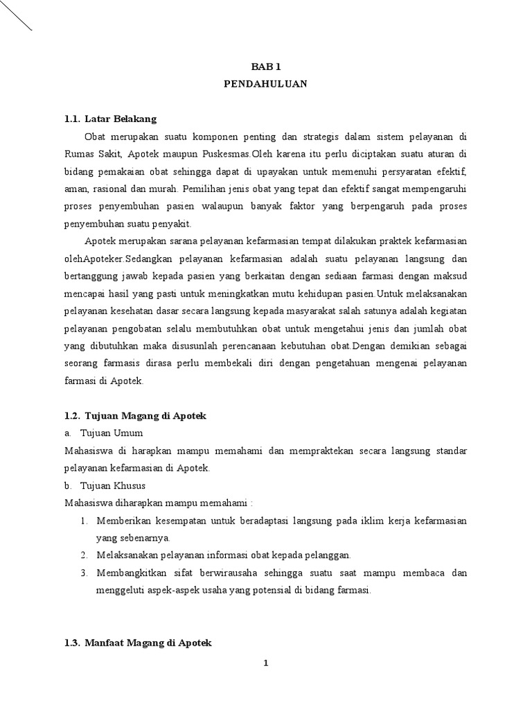 Magang dan Pengelolaan di Apotek | PDF | Kesehatan Holistik