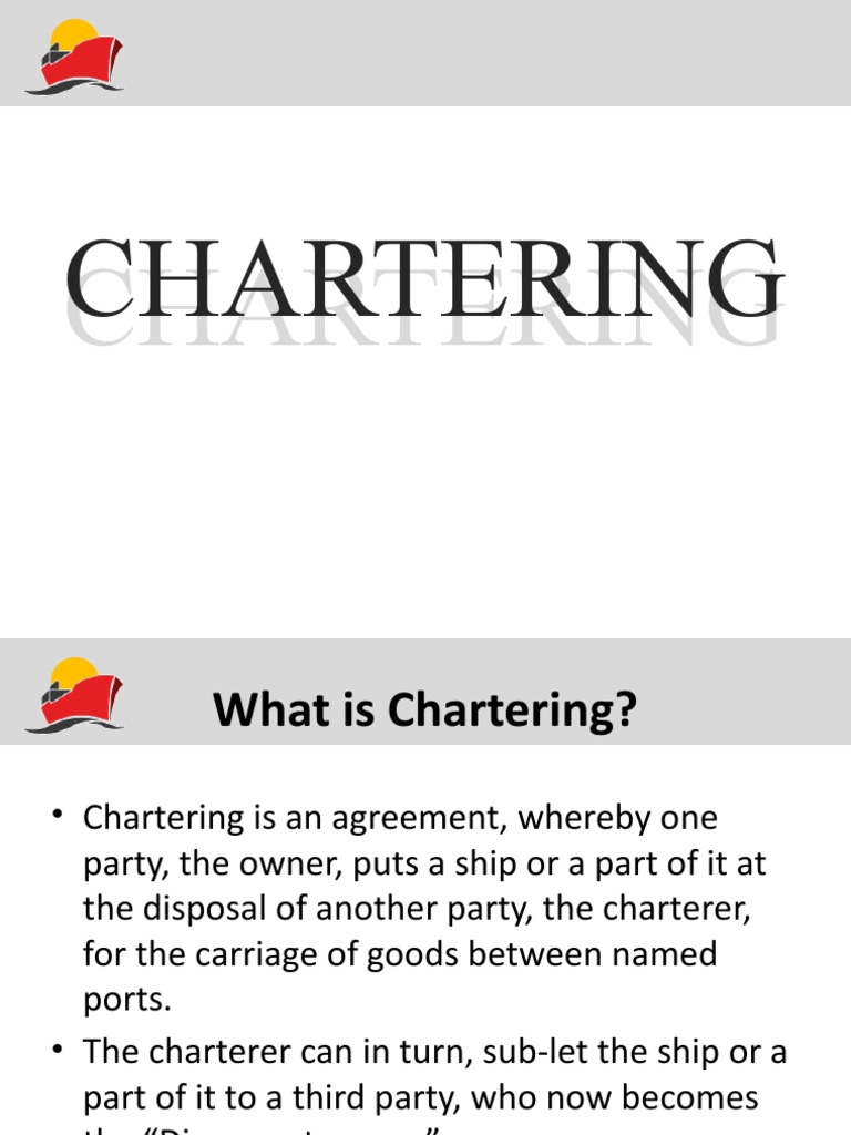 CHARTERING PDF Shipping Transport