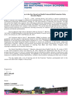 LAC Session in DRRM Guidelines in The New Normal and Health Protocols/Child Protection Policy Narrative Report