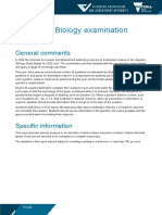 2020 VCE Biology Examination Report