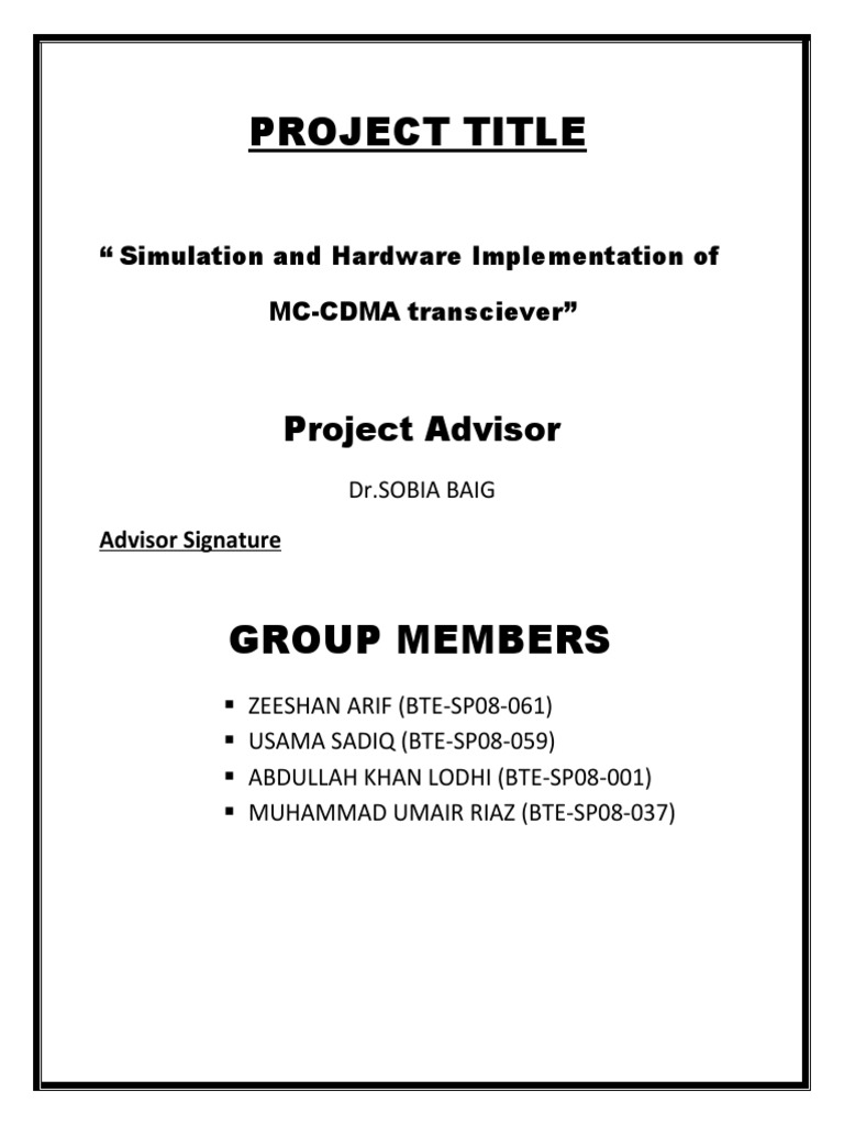 MC-CDMA Transceiver Simulation Project | PDF | Orthogonal Frequency ...