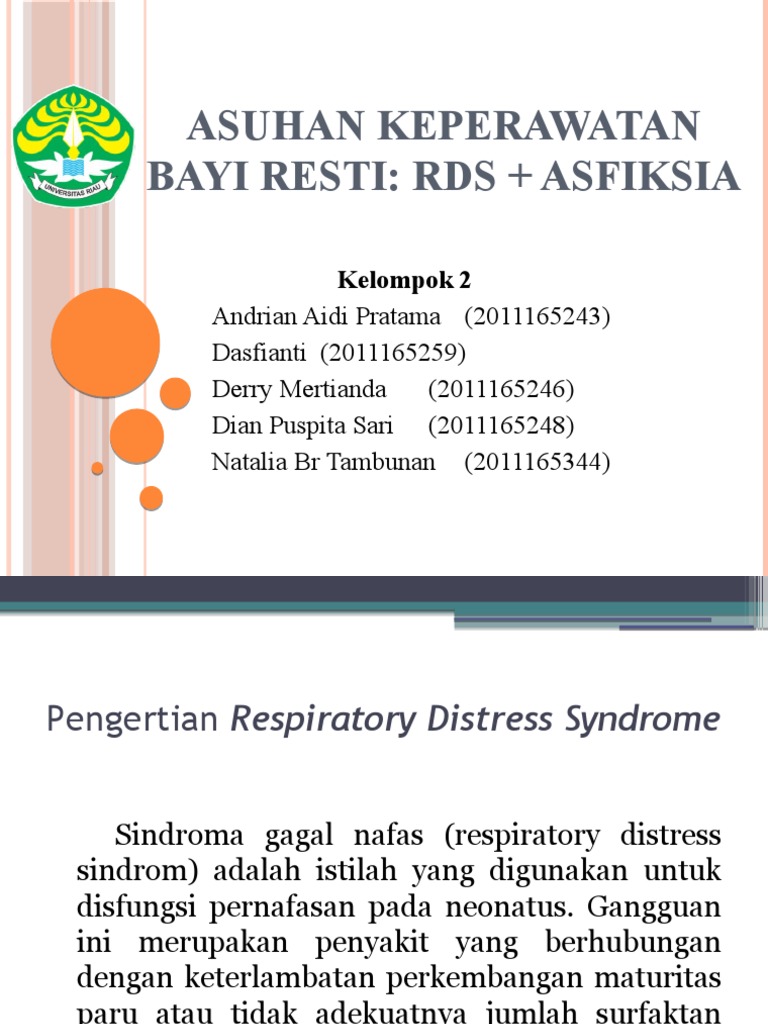 Perbedaan RDS dan Asfiksia pada Bayi | PDF | Kesehatan Holistik | Sains ...