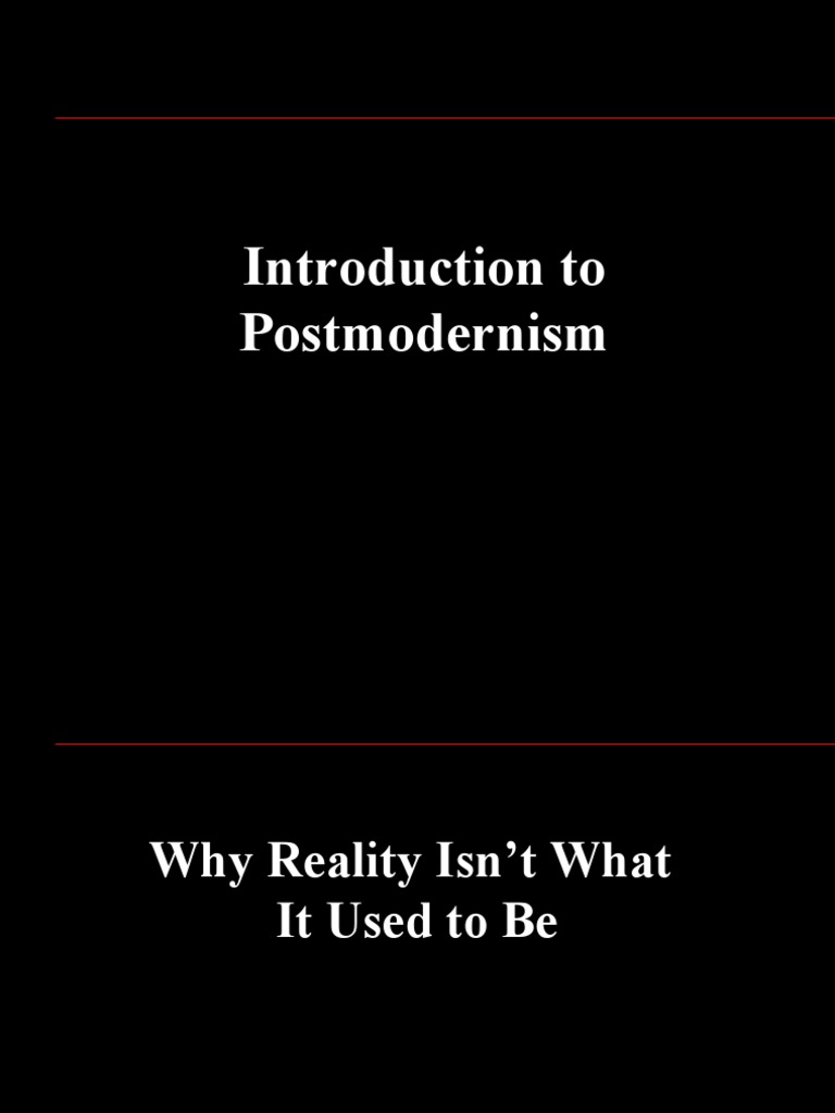 Postmodernism | PDF | Self | Postmodernism