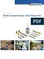 Brake Caliper Bleeder Valve Repair Kit: Work Instructions