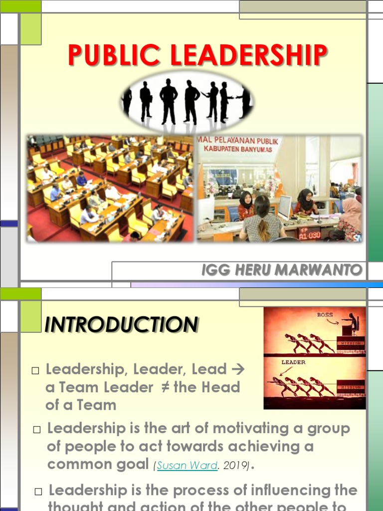 PUBLIC LEADERSHIP (1) New | PDF | Leadership | Governance