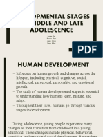Developmental Stages in Middle and Late Adolescence: Lasam, Jay Fermin, Faye Junio, Glysa Ugan, Mhar