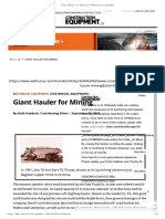 Giant Hauler For Mining Construction Equipment