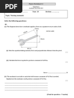 Turning Moments With Answers-Year 10