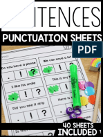 Punctuation Sheets: Included