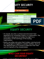 Equity Security: Sir Saeed Meo