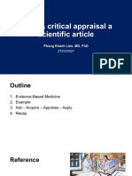 Read & Critical Appraisal A Scientific Article: Phùng Khánh Lâm, MD, PHD