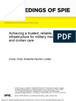 Proceedings of Spie: Achieving A Trusted, Reliable, AI-ready Infrastructure For Military Medicine and Civilian Care
