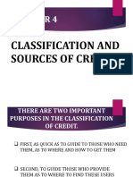 Classification and Sources of Credit