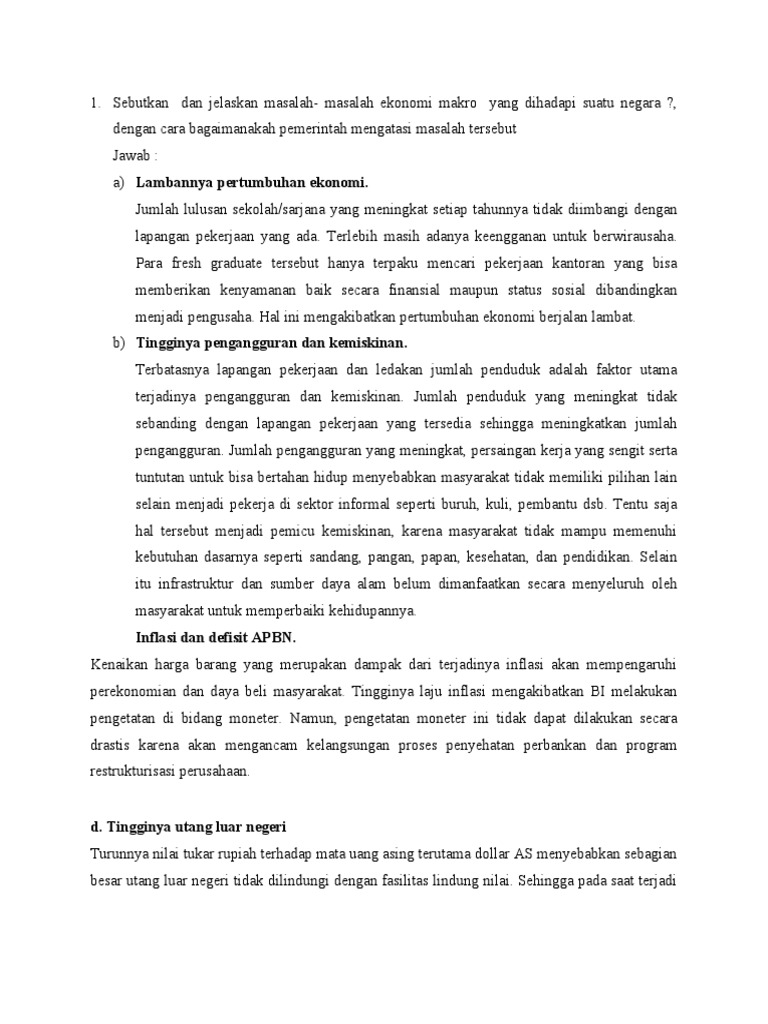 Sebutkan Dan Jelaskan Masalah | PDF