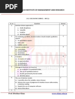 Dnyansagar Institute of Management and Research: 302: Decision Science - Mcqs