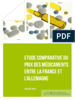 Etude Comparative Du Prix Des Médicaments Entre La France Et L'allemagne