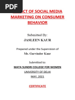 Impact of Social Media On Consumer Buying Behaviour