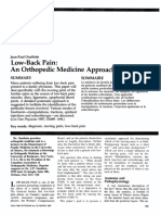 Low-Back Pain: Medicine: An Orthopedic