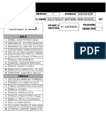 Input Data Sheet For SHS E-Class Record