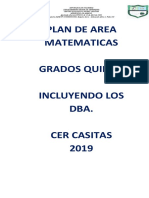 Nuevo Plan de Area Matematicas Con Los Dba