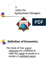 Economics for Agribusiness Managers