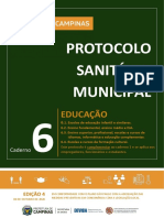 Caderno 6 - Protocolo Sanitário Municipal EDUCAÇÃO - Completo - Implementação Plano SP em Campinas - EDIÇÃO 4 - 06-10