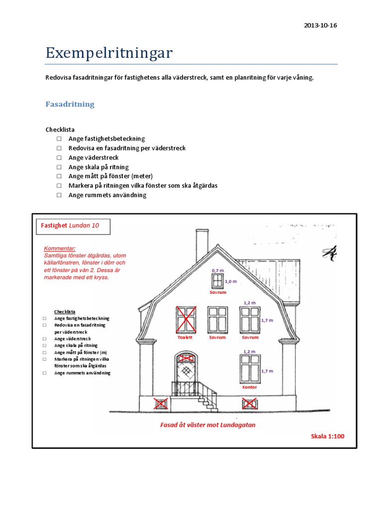 Exempel Ritningar Fonster | PDF