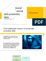 Non-Traditional Sources of Social and Economic Data