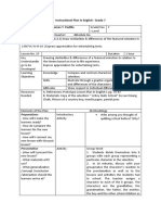 Instructional Plan in English - Grade 7 Mr. James T. Padilla: Preparations - How Will I Make The