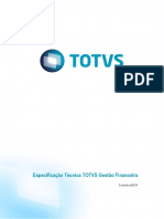 Especificação Técnica - ToTVS Gestão Financeira 12.1.1