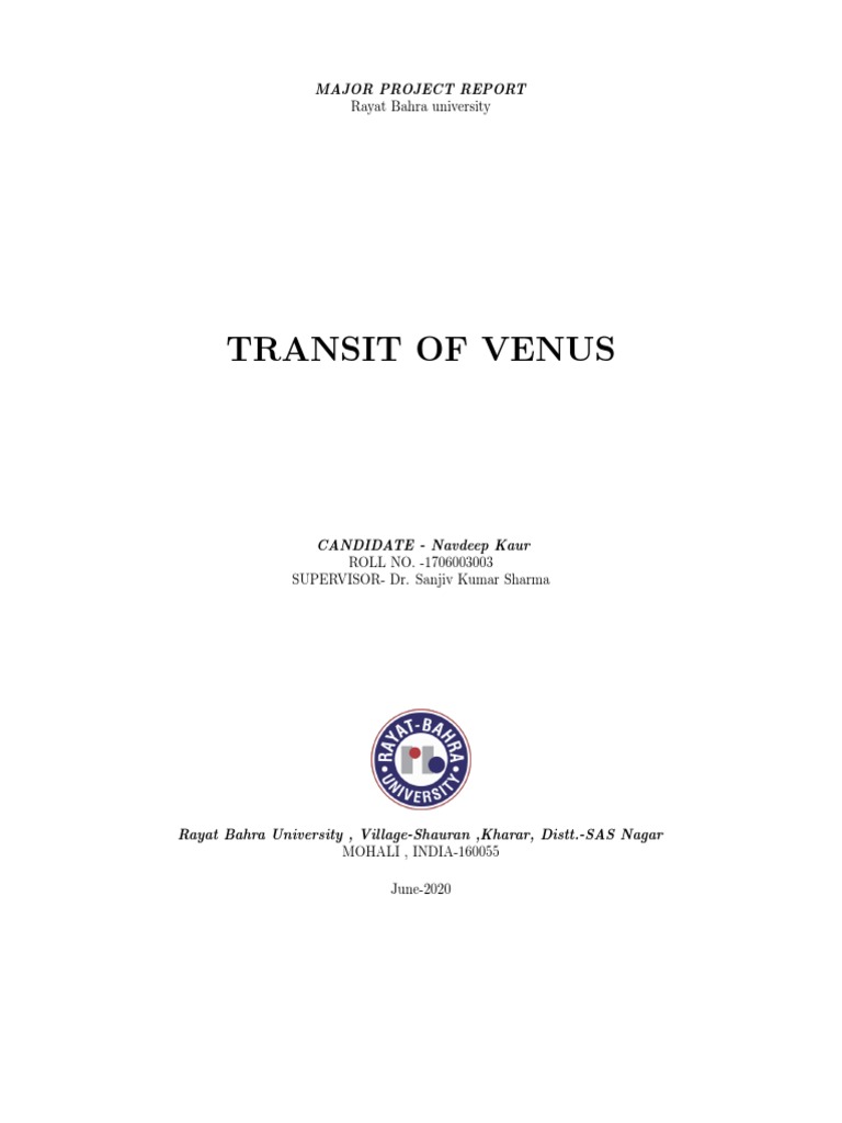 768px x 1024px - Transit of Venus Major Project | PDF | Astronomical Unit | Exoplanet