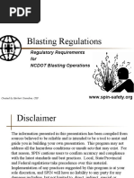 Blasting Regulations: Regulatory Requirements For NCDOT Blasting Operations