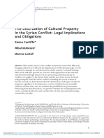 The Destruction of Cultural Property in The Syrian Conflict Legal Implications and Obligations