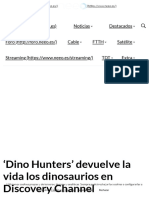 Dino Hunters' Devuelve La Vida Los Dinosaurios en Discovery Channel - Neeo - Todo Sobre Medios de Comunicación en España