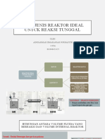 Jenis-Jenis Reaktor Ideal Untuk Reaksi Tunggal