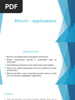 Bitcoin Applications