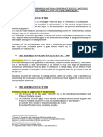 ICA - Scope of The Arbitration Comparative Study (Summary)