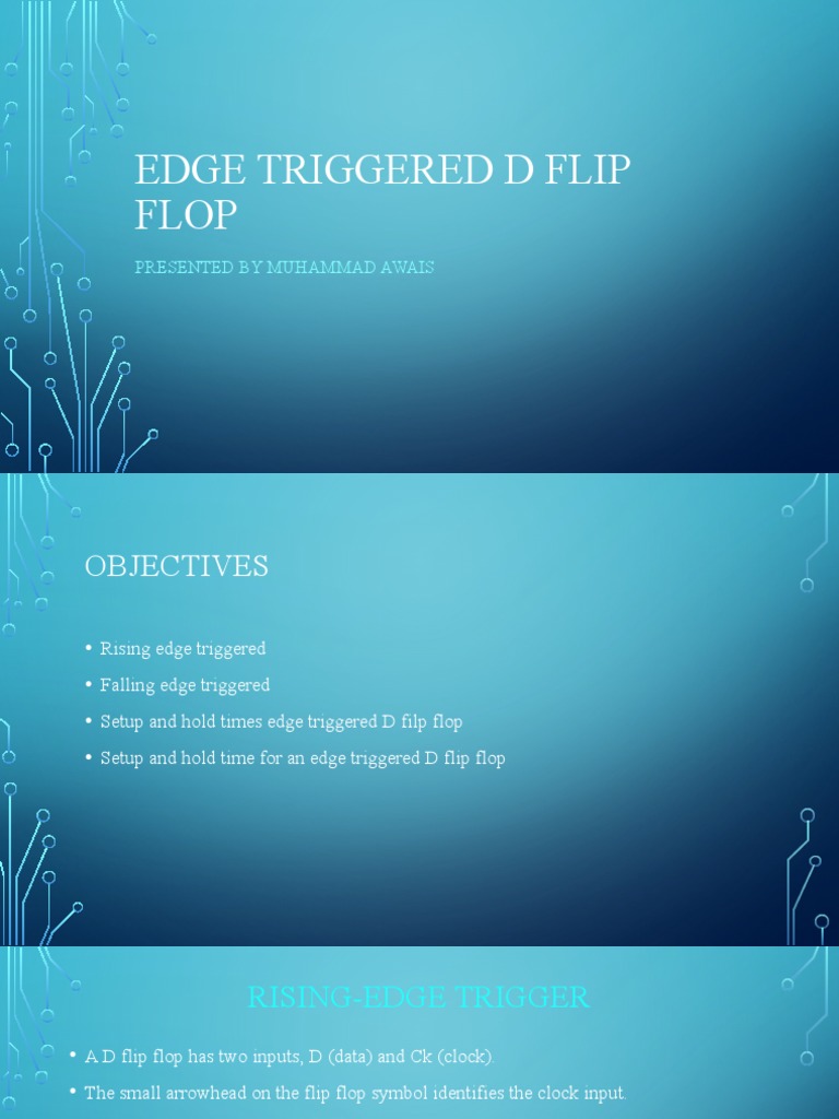 Edge Triggered D Flip Flop | PDF | Digital Technology | Computer Hardware