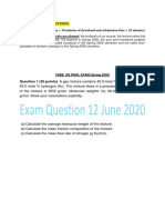 Chbe 102 Final Exam - Question 1