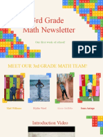 3rd Grade Math Newsletter