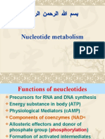 DR Aida Nucleic Acid Metabolism Lecture 1&2