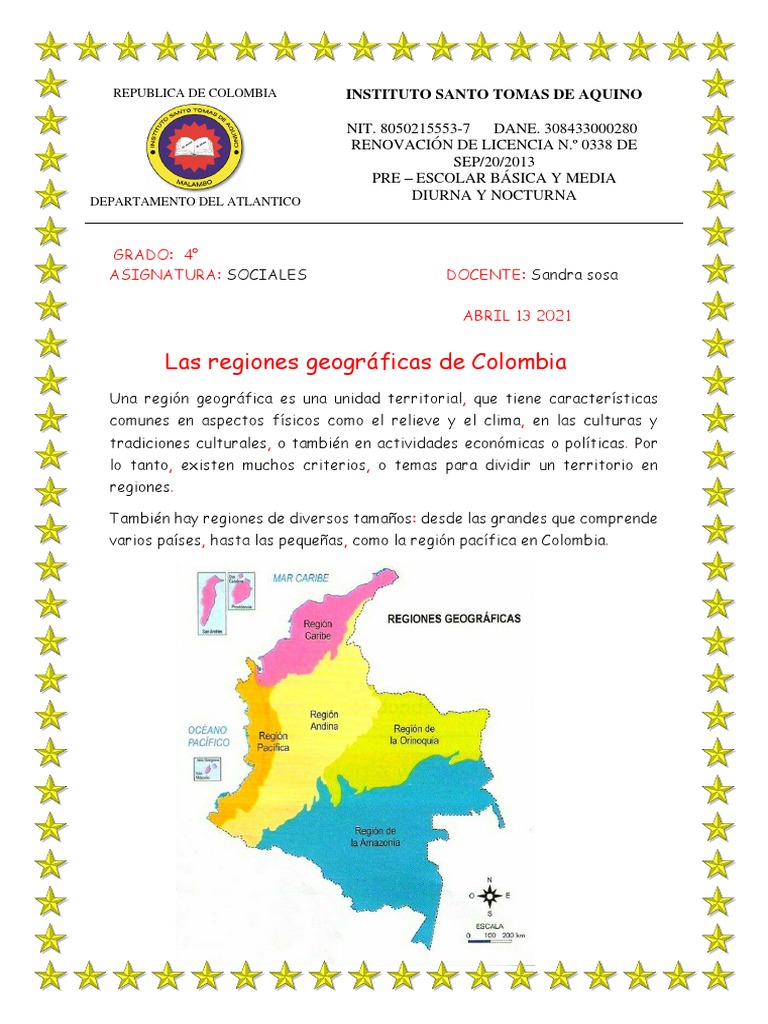 3 Las Regiones Geograficas de Colombia | PDF