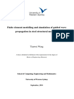 Finite Element Modelling and Simulation of Guided Wave Propagation in Steel Structural Members