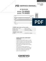 Service Manual: Av Receiver Model Model